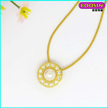 New Hot vente or chaîne unique collier pendentif bijoux en perles